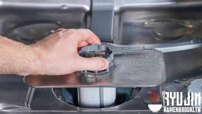 how to drain a dishwasher with standing water